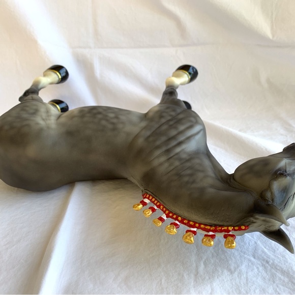 Peter Stone Draft Horse Dapple Gray w 14k Gold Accents Hooves, Bobs & Tail OOAK - Picture 7 of 13